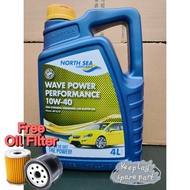 North Sea Semi Synthetic Passenger Car Engine Oil WAVE POWER PERFORMANCE 10W-40 4L