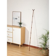 New Chinese Style Clothes Pole Bamboo Handmade Bamboo Fork Rack Solid Wood Clothes Drying Pole Paint