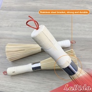 LaVida Bamboo Wok Brush Cleaning Brush Wooden Handle for Cleaning Dishes, Cast Iron Pots, Pans