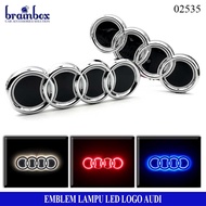 HIGH QUALITY Car Logo Light Audi Car Emblem Car Logo LED Light Emblem 5D