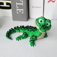 BDGF Realistic Small Crocodile Statue 3D Printing Joints Movable Crocodile Zoo Small Animal Desktop 