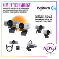 Logitech MX Brio Ultra HD 4K Collaboration and Streaming Webcam, 1080p at 60 FPS, Dual Noise Reducin