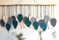 macrame daun besar handmade hiasan dinding dekorasi ruangan hiasan gantung