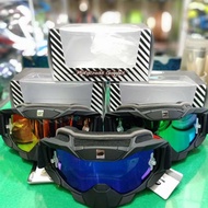 Goggle Glass MX36 FRAME BLACK VISOR RAINBOW