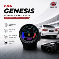 CAG Genesis Digital Smart Meter OBD2 Plug & Play TFT LCD Car Gauge Real Time Universal OBD-II