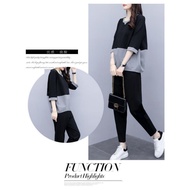 CLOTHING 2-Piece Set Loose Long-Sleeved Shirt + Long Pants With Side Pockets Model W9978