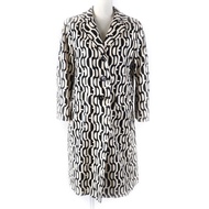 全新未使用 MaxMara DESIGN FOR EASY LIVINGmax大衣（尺寸 912101226），象牙色和黑色拼接。正品女款 40 號。