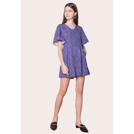 Lzzie Emily in Paris A Walk in Paris Playsuit - Purple and Cream