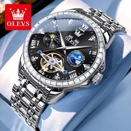 OLEVS 6712 Mens Watch Brand Multifunctional Chronograph Mechanical Watch Original Watch for Men Cale