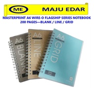 MASTERPRINT A6 WIRE-O / SOFT RING NOTEBOOK 200PAGES HWF-A6-LINE / HWF-A6GRID / HWF-A6-BLANK