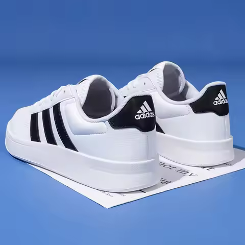 Adidas Men's Shoes Original Women's Shoes BREAKNET 2.0 Sport and Casual Shoes Slip on White HP9426-1