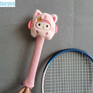 LACYES Badminton Racket Handle Cover, Elastic Non Slip Cartoon Badminton Racket Protector, Cute Cinnamoroll Drawstring Badminton Racket Grip Cover Universal