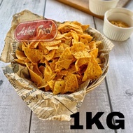 Explosion models Spot Keropok Tortilla/Nachos 1Kg spicy/BBQ cheese