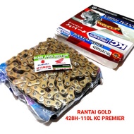 GOLD CHAIN KC PREMIER 428H-110L THICK RX KING JUPITER VEGA SUPRA SEMASH SOGUN BLADE LOAD RESISTANT 2