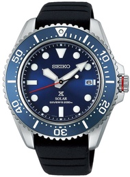 นาฬิกาข้อมือ SEIKO PROSPEX " SCUBA SOLAR " Diver 200m  รุ่น SNE586P หน้าปัดสีดำ SNE593P หน้าปัดสีน้ำเงิน ขนาดตัวเรือน 38.5 มม. ตัวเรือน Stainless steel สายยางซิลิโคนสีดำ