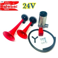 🇹🇭 แตร แตรลมไฟฟ้า ปากคู่ Stebel 12V 24V อิตาลีแท้100% แตรลมรถบรรทุก อย่างดี100%
