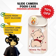 MOJOSKINS Slide Camera Pooh Bear Case Silicone Phone Case for iP 14 Pro Max iP 13 Pro Max iP 12 Pro 