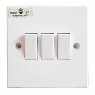 UMS 3 Gang 1 Way Flush Switch 203-1W