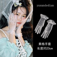 Lace Lace Gloves lolita Mesh Short Lolita Girl Flower Wedding Photo Wedding Dress Sleeve Photo Acces