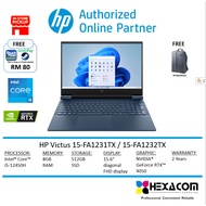 HP VICTUS 15-FA1231TX / 15-FA1232TX (INTEL I5-12450H/8GB/512GB SSD/ RTX 4050 6GB/2 YEARS WARRANTY)