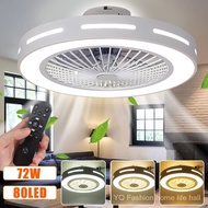 Modern Trendy LED Ceiling fans lights + 3 colors Lighting&amp;3 gear wind speed fan light with remote control 185-250V