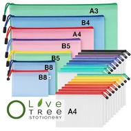 A3,A4,A5,B4,B5,A6 Mesh Zipper File Bag Transparent Zip Pouch Document Office School Supplies