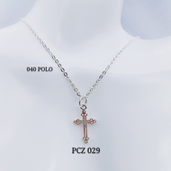💥READY STOCK💥  925 Sterling Silver "Cross Necklace Set" (PROMO Set Rantai Leher+Loket) 925銀十字架鏈墜項鏈組(Polo 040+♱·29)