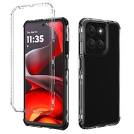 Moto G15 5G Phone Clear Case,3 in 1 Hybrid Airbag Corners Shockproof Bumper Protective Phone Cover F