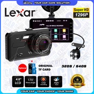 2 Channel DVR 1296P Touchscreen Dual Lens Dashcam Car Camera Recorder Dash Cam Car HD 170 Front Camc