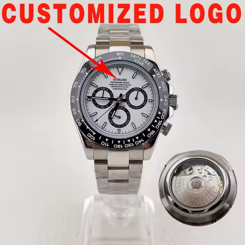 Men luxury watch 7750 watch multifunctional Mechanical timing Stainless steel waterproof watch fit E