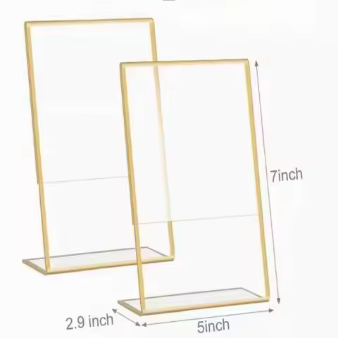 1PC A6 Table Sign L-Shaped Acrylic Display Stand Table Sign Menu Sign Product Price Tag Menu Sign