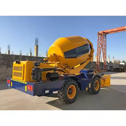 2.6 M3 3m3 3 Wheel Hydraulic Self Loading Concrete Mixer Trailer Pan Truck Price