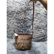 Michiko London Peach Leather Crossbody Bag