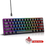 3CAVV900 Mechanical Keyboard 61-Key Mini Green Axis Various Lights Colorful Keyboard Portable Suitab