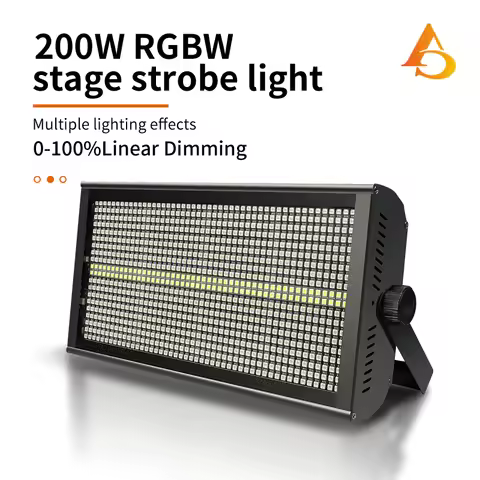 200W LED RGBW 4 in 1 48 Zone Strobe Light White 8000K DMX Super Bright Dj Wall Washer Bar Strobe Lig