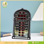 [Ihoce] Azan Clock Digital Clock Mosque Prayer Clock Reminder Ramadan for Home/Office Alarm Clock Calendar LED Prayer Clock
