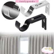LANFY Curtain Rod Brackets, Hardware Adjustable Curtain Rod Holder,  Home Hanger for 1 Inch Rod Metal Drapery Rod Holders for Wall