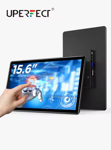 UPERFECT 15.6“ Portable Monitor Touch Screen with 2000:1 Full HD Screen Integrated Stand & DVI VGA H