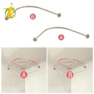 [Asiyy] Drilling- Extendable Corner Shower Curtain Rod with Glue Stainless Steel