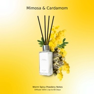 ก้านหอม ปรับอากาศ Diffuser กลิ่น Mimosa &amp; Cardamom 50ml ฟรี!! ก้านไม้กระจายกลิ่น (ไม่มีกล่อง) (no box)