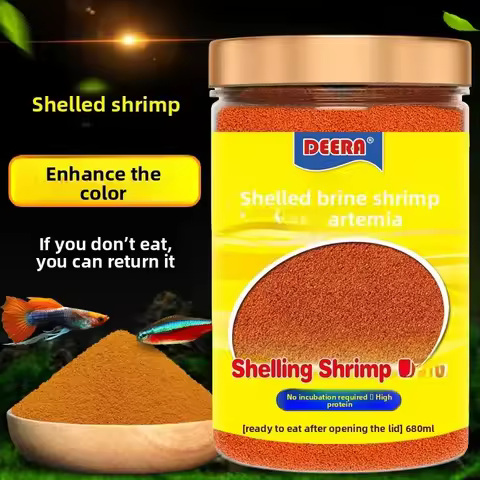 DEERA Decapsulated Brine Shrimp Artemia, Ultimate Starter Food for Baby Fish, Fry of Guppy & All Tro