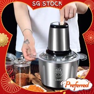 meat grinder[SG stock/24-hour shipping] Meat grinder household 2L 3L stainless steel meat grinder co