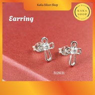 925 Silver CZ White Stones Cross Earring (312631) | Subang Batu CZ Putih Perak 925 |