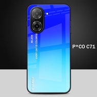Softcase Glass Kaca For Poco C71 - Casing Glass Kaca Poco C71 - Case Poco C71