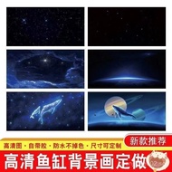 Fish Tank Background Paper Painting HD Picture3dStereo Aquarium Sticker Arowana3dWallpaper Landscapi