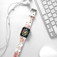Apple Watch Series 1 , Series 2, Series 3 - Apple Watch 真皮手錶帶，適用於Apple Watch 及 Apple Watch Sport - Freshion 香港原創設計師品牌 - 粉紅玫瑰花紋