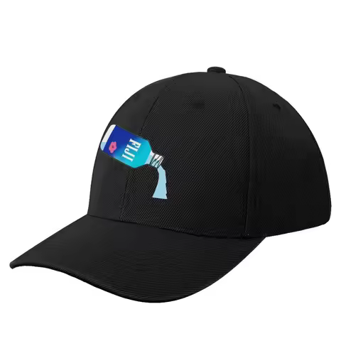 Fiji water pouring out Baseball Cap Big Size Hat Luxury Man Hat For Girls Men's