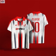 T Shirt for Men Women Custom Name Jersey Baju Sukan Berkolar Jersey Retro Collar Football Ootd Jerse