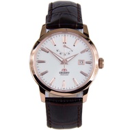 Orient Mechanical Leather Band FAF05001W0 AF05001W0 White Dial Analog Watch