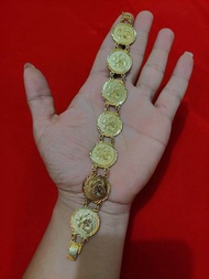 Perhiasan gelang tangan wanita lapis emas916 pehiasan aksesoris malaysia. gelang daun ketup pulut da